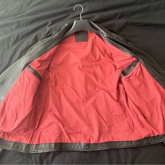 All Saints Billie Leather Jacket - Size Large - Picture 4 of 5